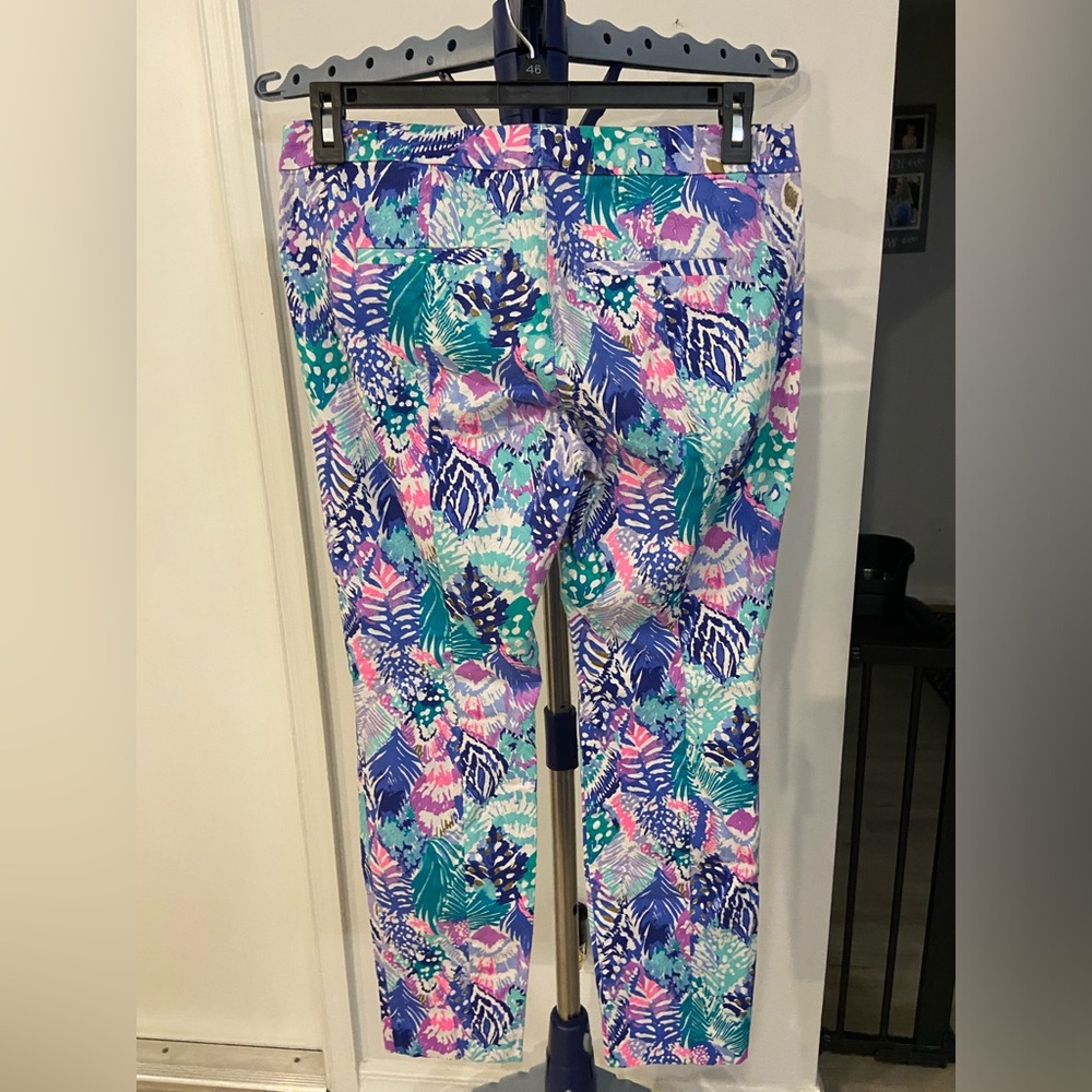 Lilly Pulitzer Blue Pattern Kelly Dress Pants - Picture 2 of 2